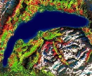 vue du Lman par satellite